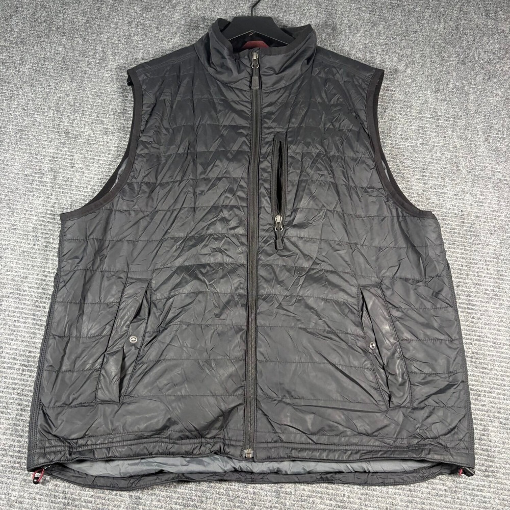 Carhartt Quilted Vest Men XL Black Excellent Full Zip Mock Neck Pockets